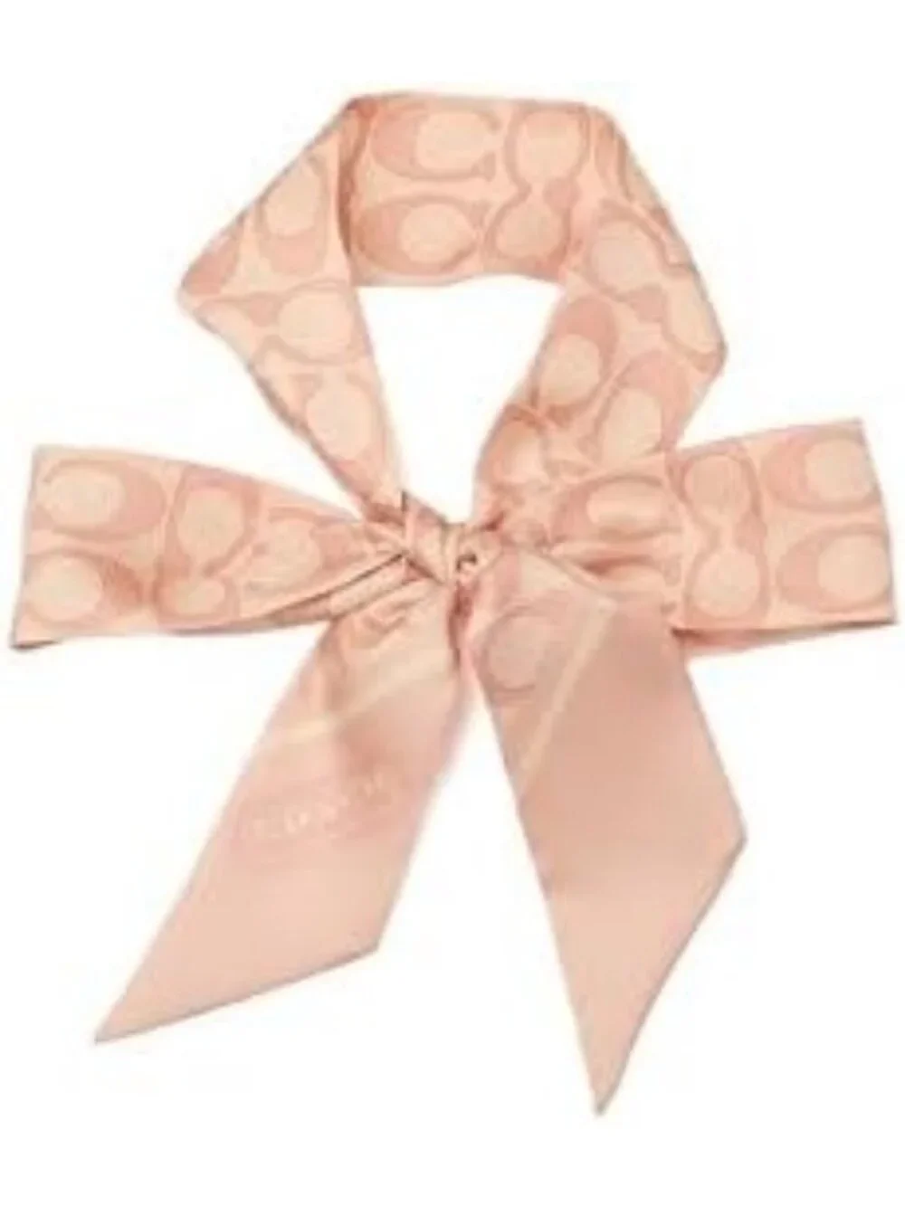 Vintage Silk Skinny Scarf with Signature C Print - Chic Accessory for Any Outfit